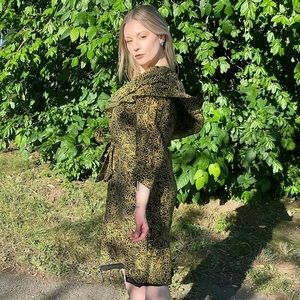 Apiece Apart One Shoulder Yellow Print Dress